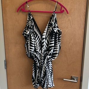 Black and white romper